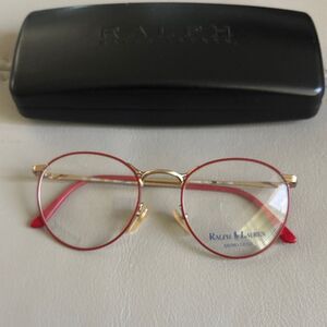 Vintage RALPH LAUREN POLO 528N R11 Eyeglasses RED Italy Metal NEW Retro 53-19
